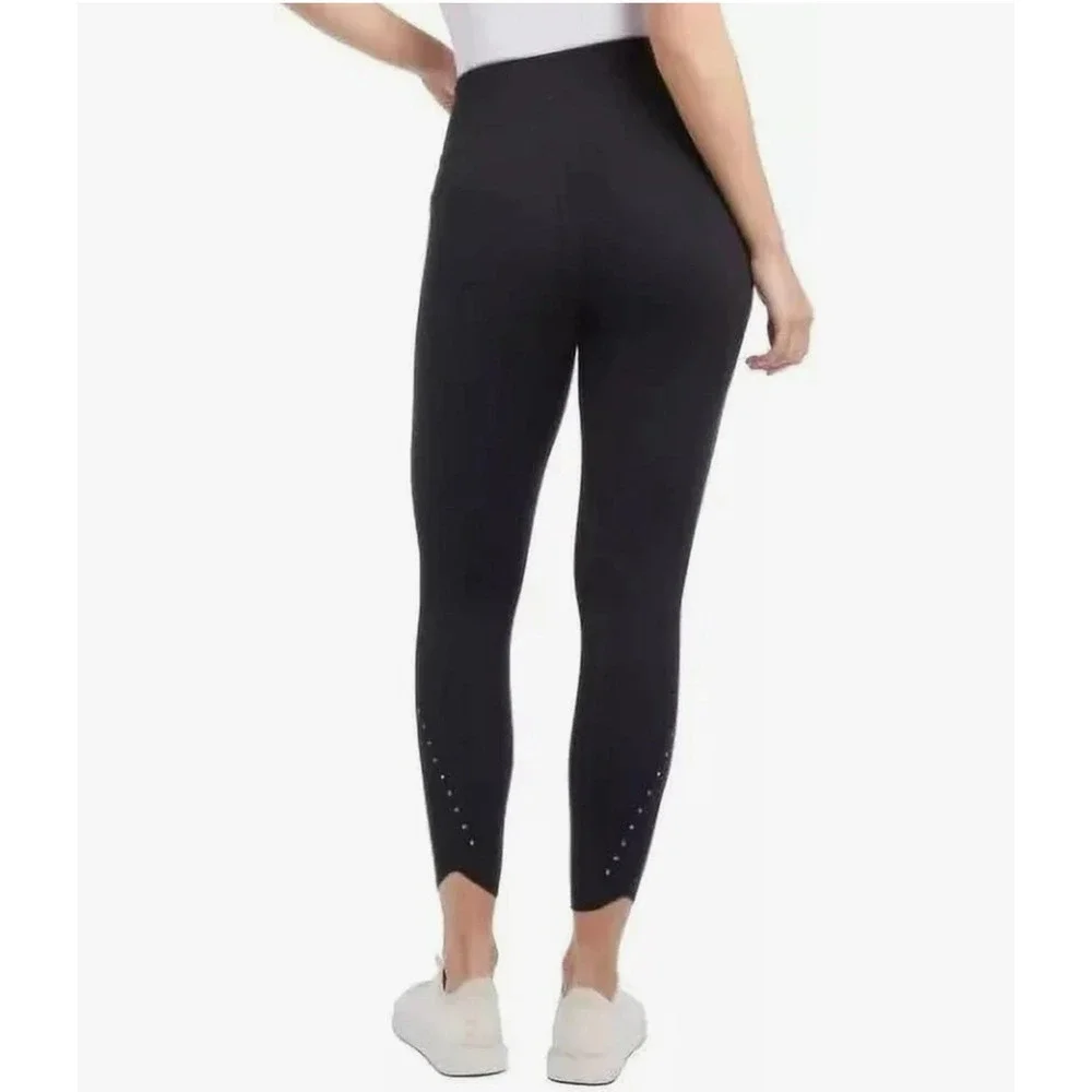 Danskin Women's High-Rise Brushed Leggings with Side Pockets , Black, Size XL/XG - Picture 3 of 7